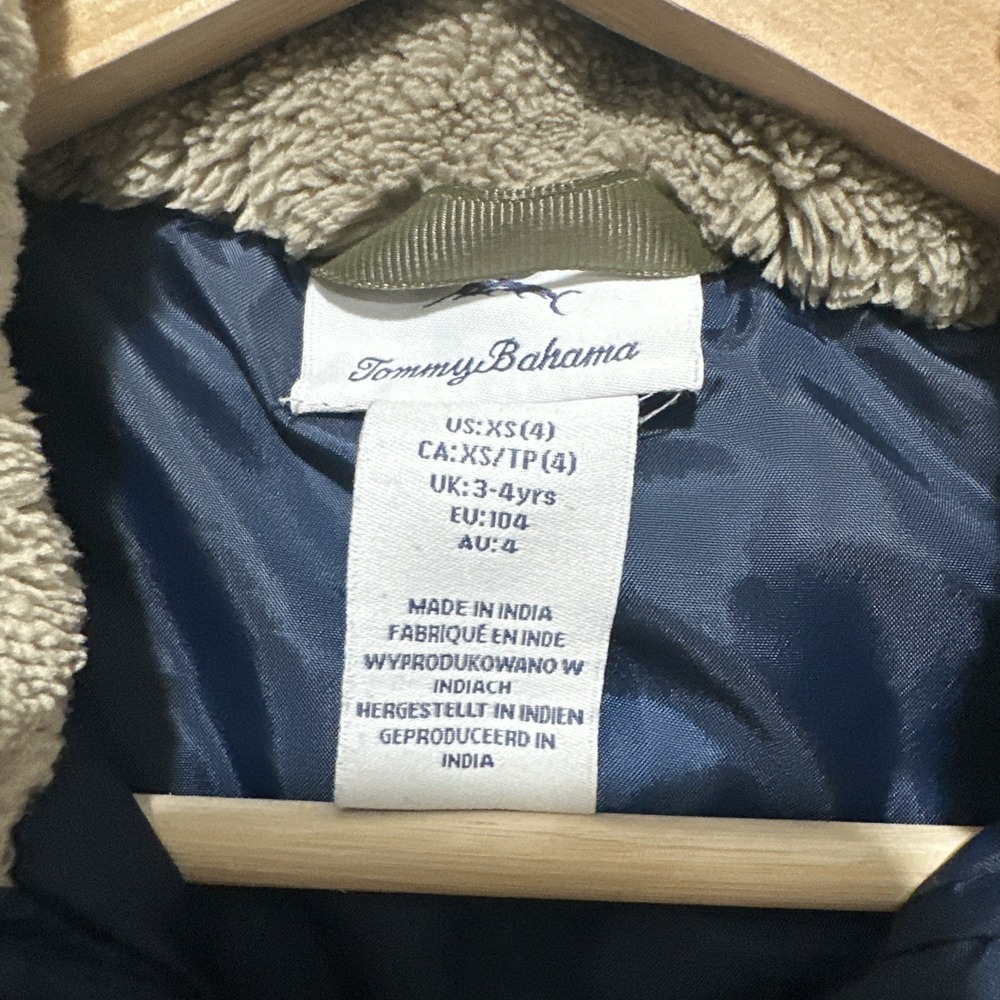 Tommy Bahama Boys Youth Fleece Full Zip Jacket Winter Brown Blue Size XS (4)‎ - Picture 3 of 7
